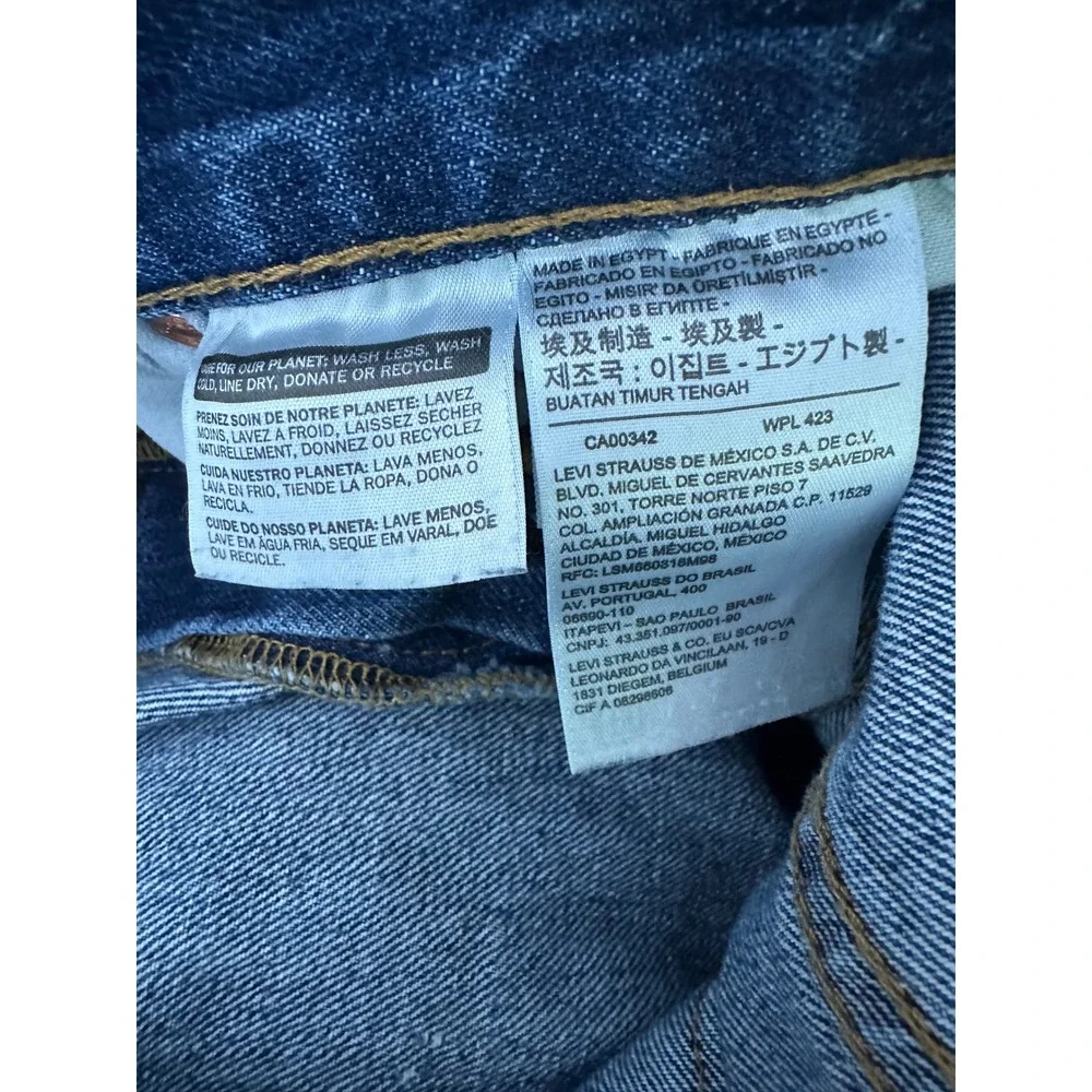 Levi's Jeans Men 38x32 Blue 501 Original Fit Straight Leg Paint‎ Splatter Denim